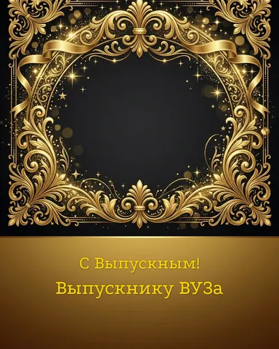 открытка для выпускника университета — яркая с праздничным тортом